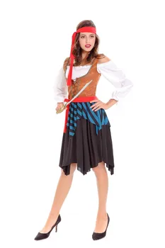 Nemokamas Pristatymas Moterų Suaugusiųjų Piratų Cosplay Kostiumas Karalienė atviroje Jūroje Kostiumas 3S1807