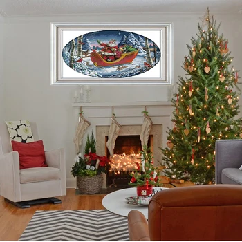 Nemokamas Pristatymas Naujos 2017 Kalėdų dekoracijas namams Džiaugsmo sekmadienis Santa Claus Kinų Stiliaus Kryželiu Factory Outlet