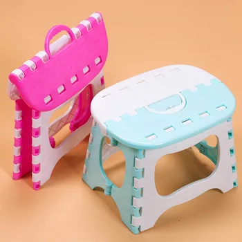 Nešiojamų lauko sustorėjimas suaugusiųjų ar vaikų žvejybos išmatose vonios kambarys išmatose maža virtuvė žingsnis išmatose plastikinės sulankstomos kėdės
