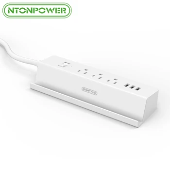 NTONPOWER JEP USB Power Išplėtimo Lizdo JAV Plug 15A Perkrovos Jungiklis, Energijos Taupymas, 3 AC 3 USB Įkrovimo lizdas su Telefono Turėtojas