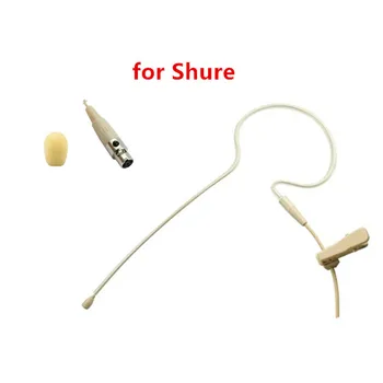Profesionalių Rankų įrangos Mikrofoną ir Earclip Microfone Kondensatoriaus Kit for Shure Belaidis Siųstuvas-XLR Mini 4pin Mickrofon
