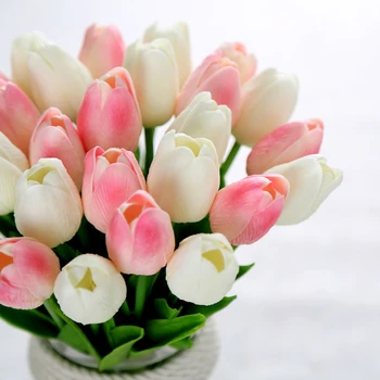PU Tulpių Dirbtinės Gėlės Modeliavimas Vestuvių ar Namų Dekoratyvinės Gėlės Šalis Dekoro Gėlių Nemokamas Pristatymas