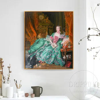 Puikus Menininko Ranka-dažytos Aukštos Kokybės Impresionistų Madame de Pompadour Portretas Aliejaus Tapybai Francois Bušas Naftos Tapyba