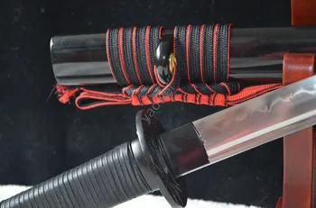 Rankinio Kalimo 1095 anglinio plieno, molio grūdintas japonijos samurajų kardas katana full tang bambuko tsuba veidrodis ašmenys fuctional