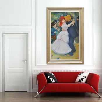 Rankomis Dažyti prancūzų Impresionistų Šokių Bougival Aliejaus Tapyba, Paveikslas, Drobė, Tapyba Neįrėminti