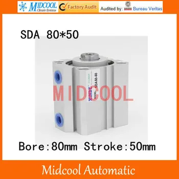 SDA 80*50 plonas aliuminio lydinio cilindro pagimdė 80mm sroke 50mm