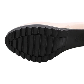 Siurbliai 2017 Ponia nauji batai, rudens Vandeniui platforma seklių burną Apvalios galvos aukšti kulniukai vieną batai OLIS moterų batai