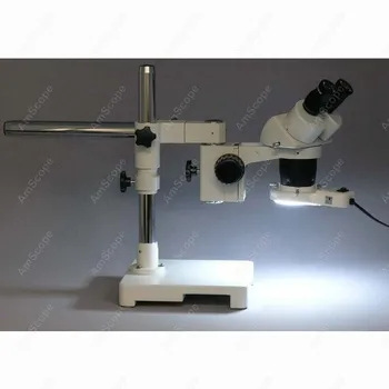 Stereo Mikroskopas--AmScope Prekių 20X & 40X Stereo Mikroskopas ant Vienos Rankos Bumas su Šviesos Žiedas