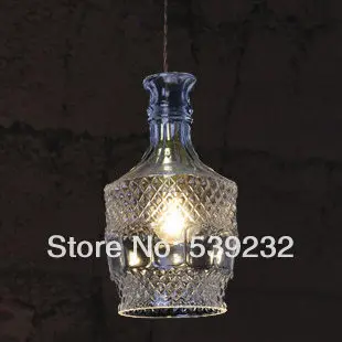Stiklo kristalų valgomasis pakabukas šviesos juosta stalinės lempos asmeninį vyno butelis lempos