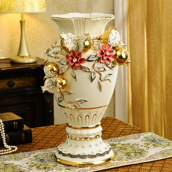 Stiliaus kambarį apdaila aukštos kokybės Jingdezhen keramikos vaza vaza apdailos prabangių vestuvių dovaną, gėlių gėlių