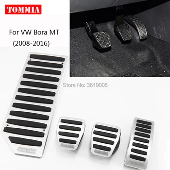 Tommia Aliuminio Kojoms Dujų Stabdžių Pedalai Mygtukai rinkinys, Skirtas VW Bora MT 2008-2018 nr. gręžimo cool dizaino stilius