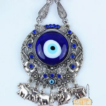 Turkija blue diamond akių dramblys Musulmonų taikos metalo pakabukas Jushi blogio namo sienų apmušalai