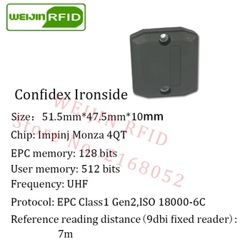 UHF RFID metal tag confidex ironside 868m Impinj Monza4QT EPC 20pcs durable ABS long distance passive RFID tags