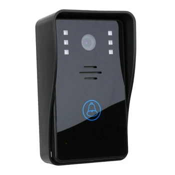 Vienas su dviem 7 colių Laidinio Belaidžio Wifi IP Vaizdo Durų Telefonu Skambinti Domofonas įvedimo Sistema su 1000TVL Laidinio Kamera, Naktinis Matymas
