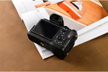 [VR] Rankų darbo natūralios Odos Fotoaparato krepšys Krepšys Pusę Kūno Dangtis Sony A7R2 A7M2 A7 II A7 Mark II