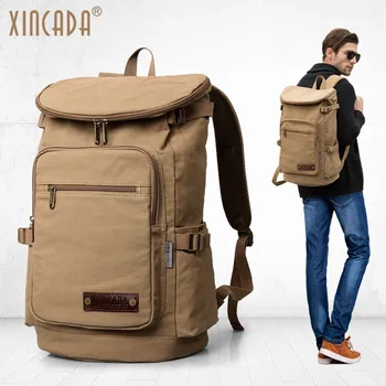 XINCADA Backpacks Travel Backpack Anti Theft Canvas Backpack School Bookbag Back Pack Men Backpack for 15.6 Inch Laptop