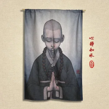 Zen užuolaidų trumpas durų užuolaidos vasaros Kinijos, Japonijos mažų vienuolis užuolaidų miegamojo užuolaidos