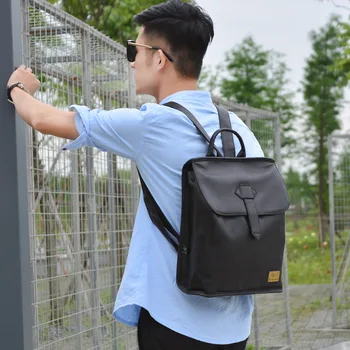 032518 naujų karšto vyro, derliaus PU odos kuprinė studentų mokyklos maišą