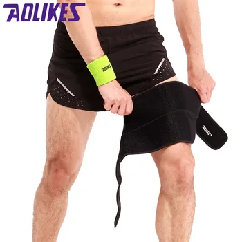 1 gabalas AOLIKES sporto šlaunies guard raumenų įtampą raštas muslo pagalvėlės paramos fitneso Blauzdinės kojų suspaudimas Sporto Saugos