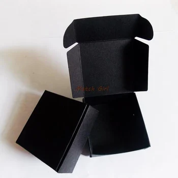 100vnt/Daug-5*5*2cm Juodosios Dėžės Cajas Kraft Popieriaus Langelį, Baltos spalvos Dovanų Dėžutė Pakuotės Vestuvių Nori Saldainių Dėžutė Šalies Prekių Muilo Dėžutė