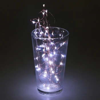 10vnt/2M daug Vario Viela, LED String Vandeniui Pasakų Šviesos Lauko Atostogų Šviesos Šalis, Kalėdų, Vestuvių Dekoravimas Su Baterija