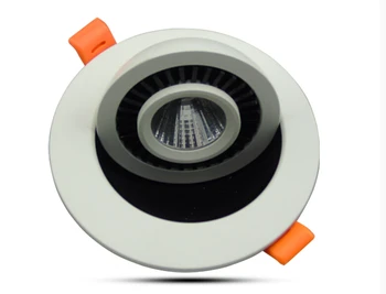 12pcs Nemokamas pristatymas 10W/20W Pritemdomi COB led Embedded downlight AC85-265V 360 Laipsnių Besisukantis LED Spot šviesos diodų (led lubų šviestuvas