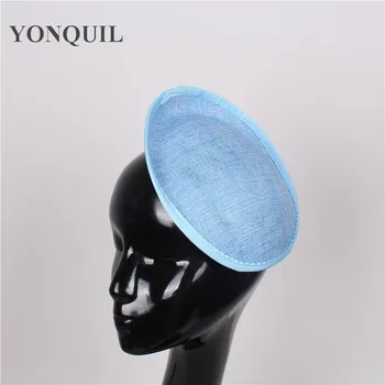 16 Spalvomis arba šviesiai mėlynos spalvos ponios Fascinator Bazės imitacija sinamay fascinator skrybėlę vestuvių plaukų aksesuarų, moterų galvos apdangalai, 5vnt/daug