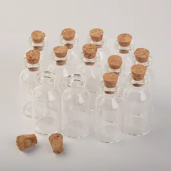 18X40X12.5 mm 5 ml Mažų Stiklinių Butelių Su Kamštienos Mini Stiklainių 