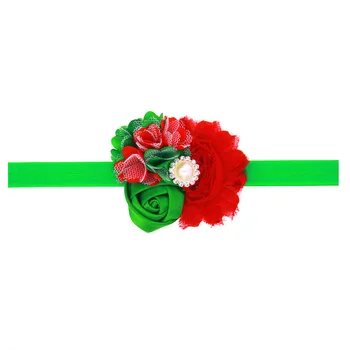 20 vnt./dalis , kalėdų šifono gėlių ekrano užsklandą skurdus šifono gėlių lankelis su elastinga plaukų aksesuarai