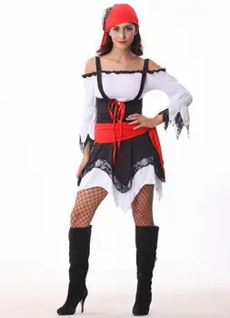 2017 Naują Atvykimo Piratų Kostiumų Cosplay Deguisement Adultes Seksualus Naują Erotinį Apranga Disfraces Adultos Halloween Kostiumai WL248