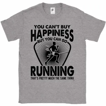 2018 Mados Karšto pardavimas Jūs negalite Nusipirkti Laimės, Bet Galite Eiti Runner Vyrai T-Shirt