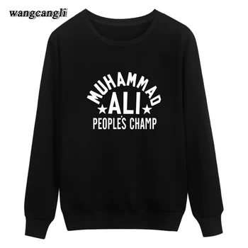 2018 MUHAMMAD ALI Žiemos kpop hoodie tracksuit Vyrai moterys Hoodies Palaidinukė prekės kailis Harajuku Hip-hop Striukės vyrų megztinis