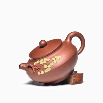 210ml Yixing originalus mano garsus rankų darbo Violetinė purvo Han Ping Kung Fu Originali Arbatinukas arbatos stalo, papuošti arbatos virdulys