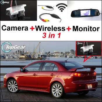 3 in1 Specialus Galinio vaizdo Kamera + Belaidis Imtuvas + Veidrodis Stebėti, Lengva Atgal į Viršų Parkavimo Sistema 