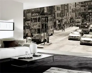 3d foto tapetai užsakymą freskos kambarį retro Honkongo gatvėmis tapyba sofa-lova, TV foną, neaustiniai tapetai, sienų 3d