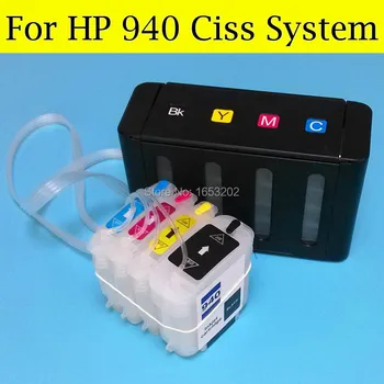 4 Spalvų Ciss Sistema HP 940 Naudoti HP Officejet Pro 8500 Pro 8000 Printer 940 CISS Su LANKU Lustas