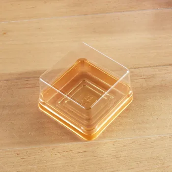 400pcs Vieno Plastiko Mooncake Dėžės, Apdailos Pakuotės Vestuves Sausainių Tortas Turėtojas Box(6.8* 6.8 * 4.5 cm) ZA3848