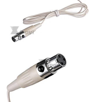 4Pcs Mini XLR 3 Pin TA3F Plug Vienas Lankelis Kondensatoriaus Mikrofonas, Ausinės Mic Microfone Už SAMSONAS Belaidžio ryšio Sistema, Siųstuvas