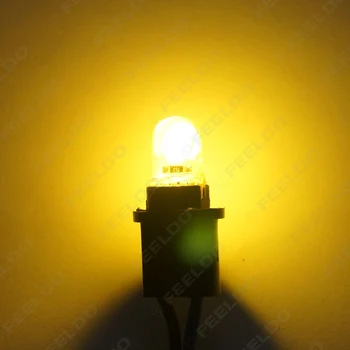 50Pcs 12V 1.5 W Automobilio Led Lemputės T10 194 168 W5W COB LED Silicio Ryškiai Balta Licencijos Lemputės 7-Color #FD-4586