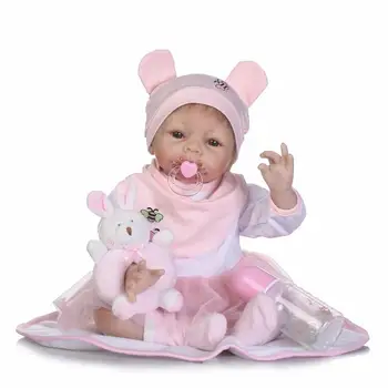 55cm Mielas Rankų darbo silikono kūno atgimsta kūdikiai Miega lėlės Naujagimių Mergina Kūdikiams Princesė Tikroviška Bebe Brinquedos