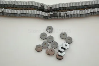 5mm Gamtos Hematitas Sesiakampio Formos Prarasti Tarpiklis Karoliukai tinka bižuterijos gamyba 10 sruogų per daug Nemokamas pristatymas