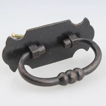 60mm Rustico derliaus lašas žiedai stalčių spintelės išsitraukia rankenėles, juodo bronzos baldai durų rankenos pigiau gera paprasta drebantis rankenos