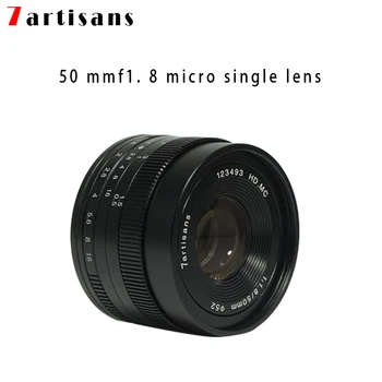 7artisans 50mm f1.8 Large Aperture Portrait Manual Focus Micro Camera Lens Fit for Canon eos-m Mount E-Mount Fuji FX-Amount
