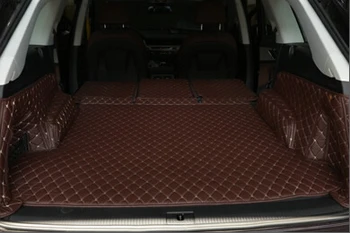Aukščiausios kokybės! Pilnas komplektas automobilio bagažo skyriaus kilimėliai Nauji Audi Q7 5seats 2017 patvarus įkrovos kilimai linijinių krovinių kilimėlis Q7 2016,Nemokamas pristatymas