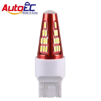 AutoEC 2x T20 7443 7440 w21/5w led lemputes Automobilio Posūkio Signalai, šviesos diodų (led) DC12V Balta #LD30