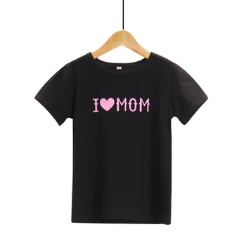 Babyinstar Motina Dukra derinti Drabužius Vasarą trumpomis Rankovėmis Širdies Atspausdintas t-shirt 2017 Naujas Mados Šeimos Drabužiai