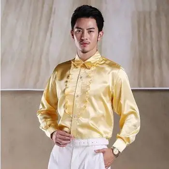 Banguoti spalva aukso lacines marškinėliai vyrams dainininkė, šokių camisa masculina socialinės star stiliaus suknelė shirt mens asmeninį etape mados