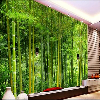 Beibehang 3d kambario tapetai užsakymą freskos neaustinių siena lipdukas nuotrauka 3 d Šviežumo bambuko tapyba foto tapetai