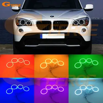 BMW X1 E84 2010 2011 2012 2013 Xenon žibintų Puikus Multi-Color Itin ryškių RGB LED Angel Eyes komplektas