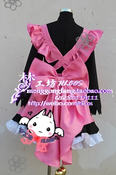 Cardcaptor Sakura Herojė KINOMOTO SAKURA Raudona Suknelė Cosplay Kostiumų juoda katė madi suknelė